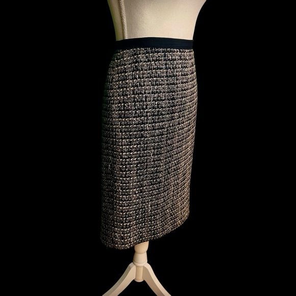J. Crew ‘No. 2 Pencil Skirt’ in Black & Gray Marled “Midnight Tweed” Size 12 - Picture 8 of 16